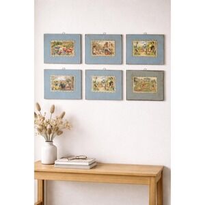 Vintage Racey Helps Animal Wall Art Set of 7 Woodland Decor